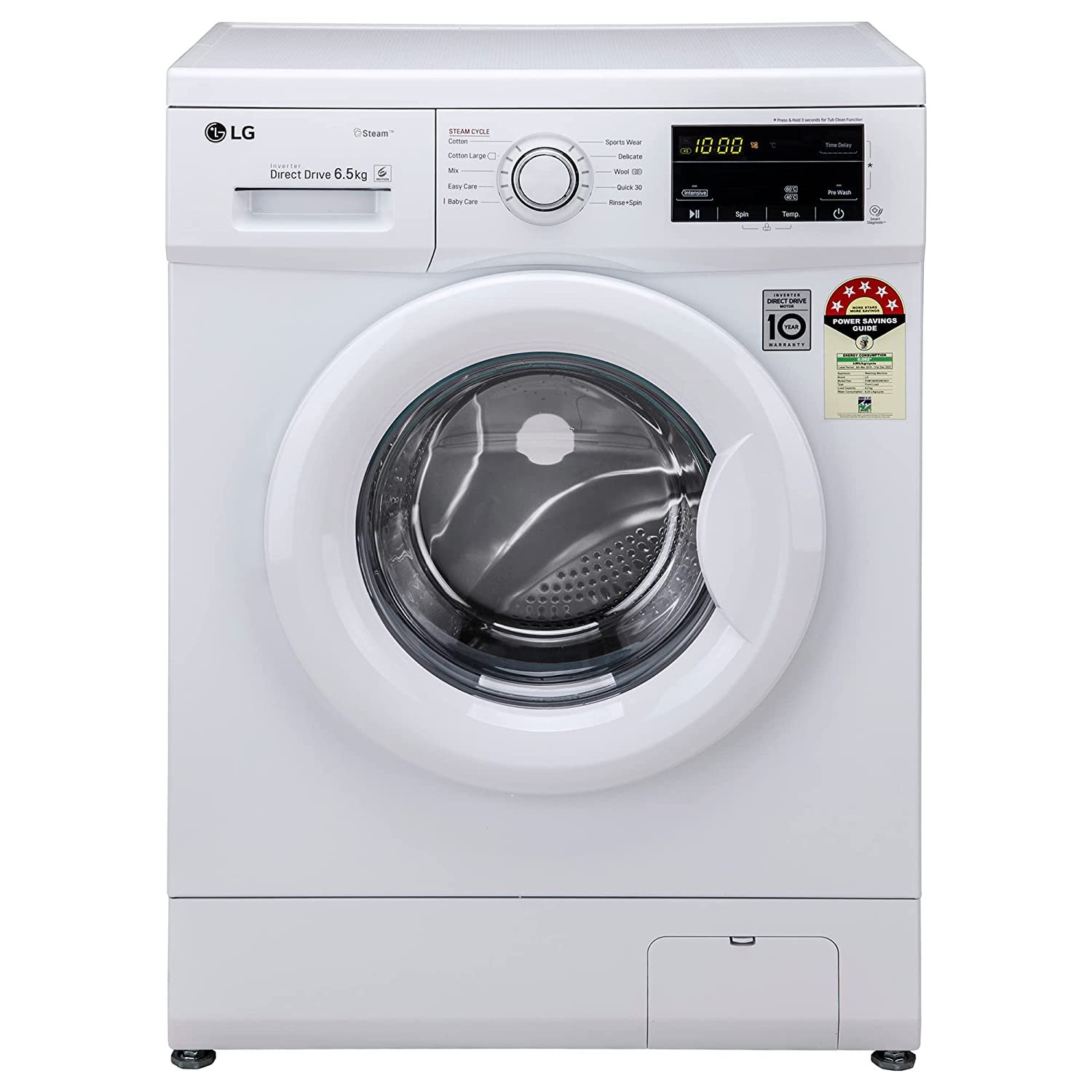 01. LG 6.5 Kg 5 Star Inverter Touch Panel Fully-Automatic Front Load Washing Machine