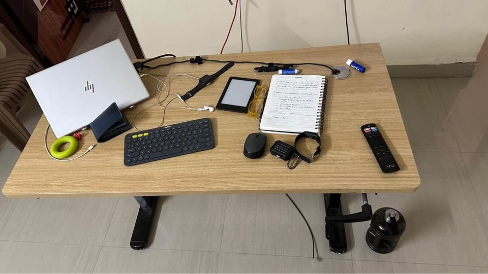 04. JIN OFFICE manual height adjustable Hand Crank Desk