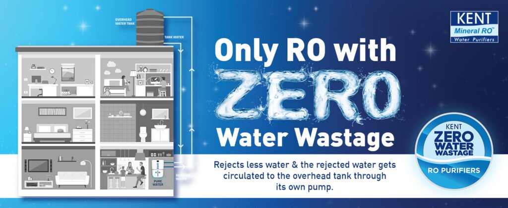 Kent ZERO water wastage explain 