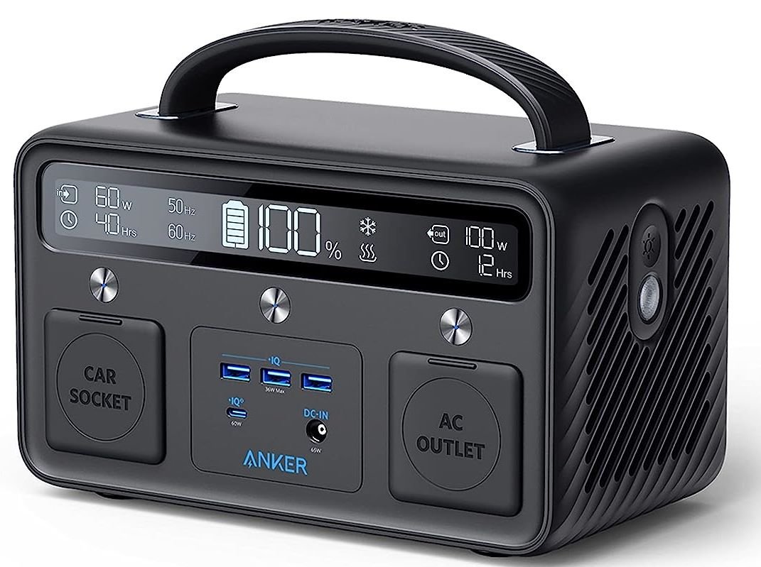 Anker Portable Power Station, Powerhouse II 300, 300W 288Wh Solar Generator with 110V AC Outlet 65W USB-C Power Delivery
