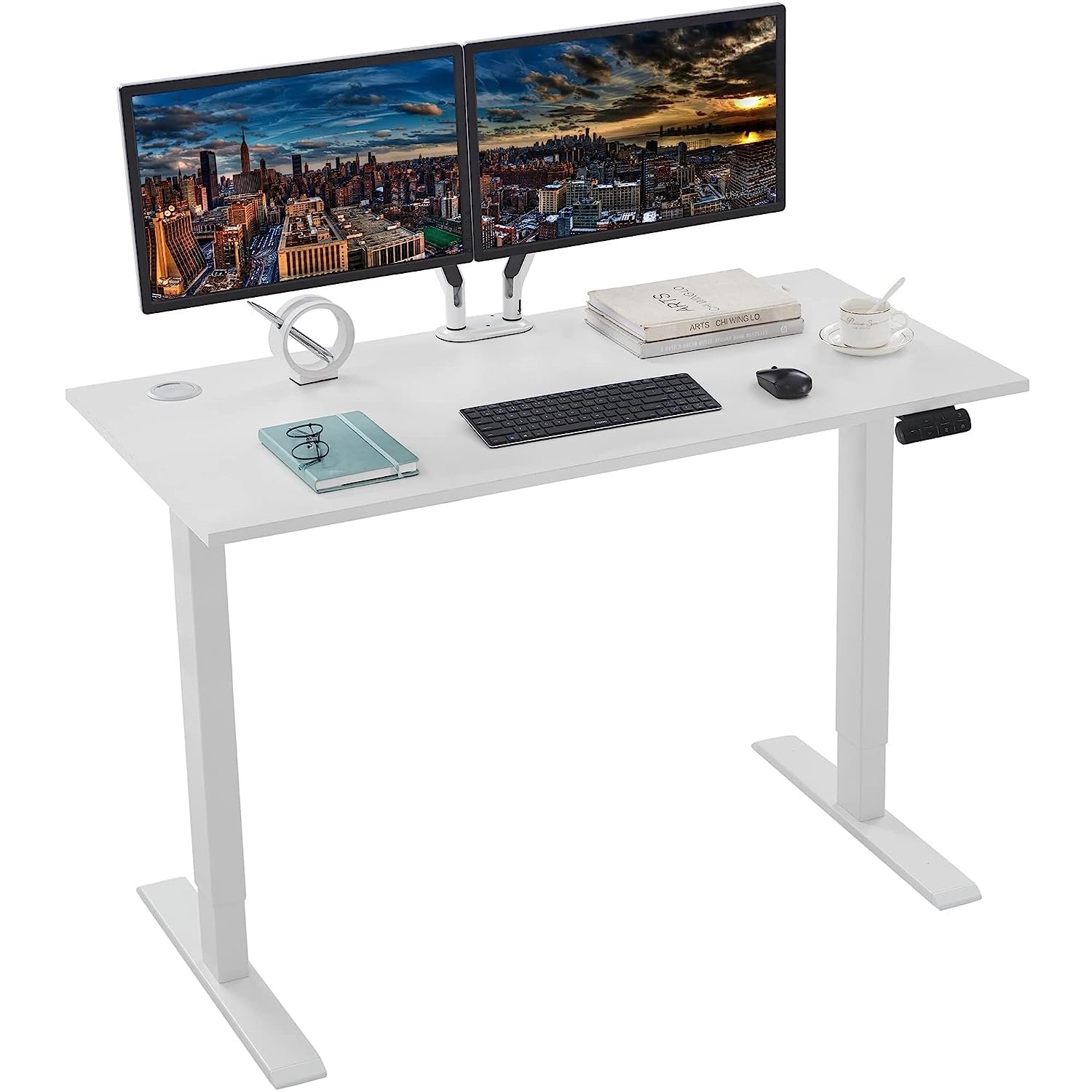 07. Sunon Height Adjustable 48 x 24 Inches Electric Lift Standing Desk Computer Table