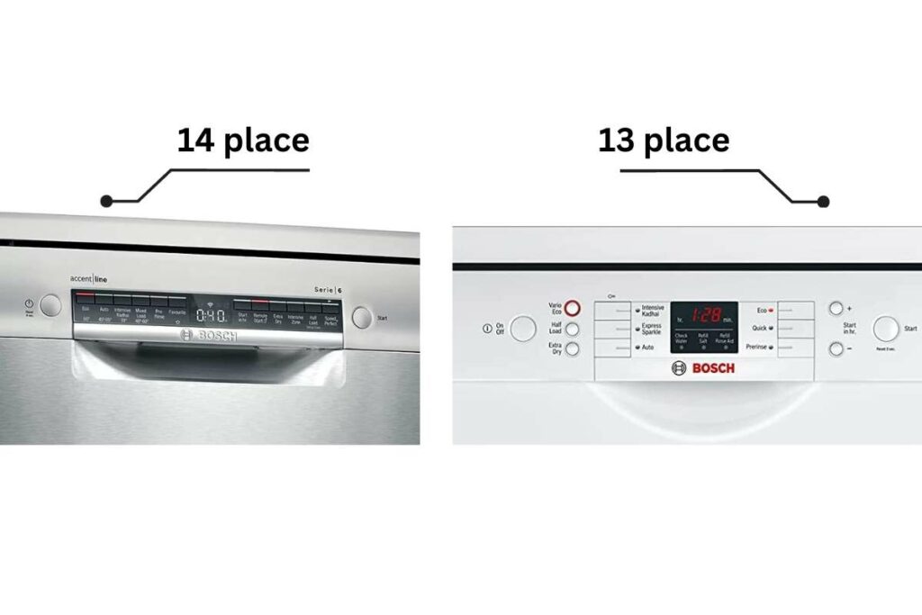 Bosch 14 and 13 place dishwashers control system 