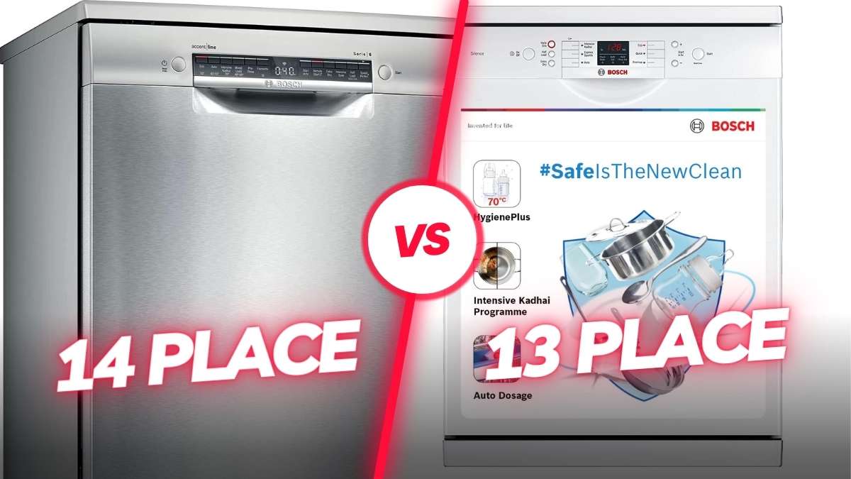 bosch dishwasher 13 place vs 14 place