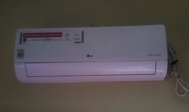 LG AC 1.5 Ton 5 Star 2024 model installed wall mounted in a 150 sq ft room