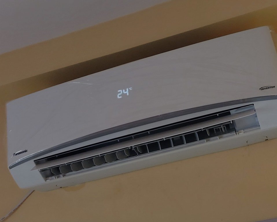Panasonic 1.5 Ton AC 2024 model wall mounted in a 180 Sq Ft room